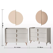 Allura table and mirror furniture liqana