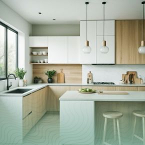 صورة لقسم المطبخ