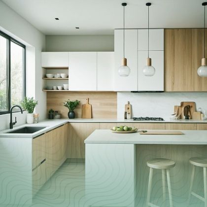 صورة لقسم المطبخ