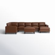 Brauno Sectional + Luxury Genuine Leather Sectional Sofa + liqana