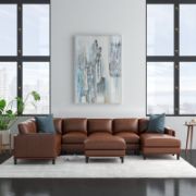 Brauno Sectional + Luxury Genuine Leather Sectional Sofa + liqana