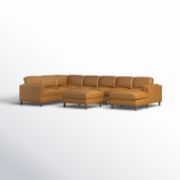 Brauno Sectional + Luxury Genuine Leather Sectional Sofa + liqana
