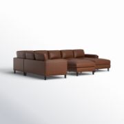 Brauno Sectional + Luxury Genuine Leather Sectional Sofa + liqana