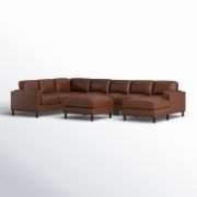 Brauno Sectional + Luxury Genuine Leather Sectional Sofa + liqana