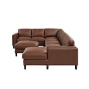 Wide Corner Sofa with Ottoman Chaise Lounge