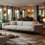 Cozyra Sofa + Modern Wooden Sofa + liqana