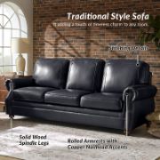 Imbria Sofa + Traditional Leather Sofa + liqana