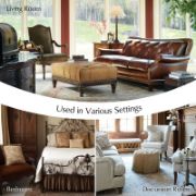 Imbria Sofa + Traditional Leather Sofa + liqana