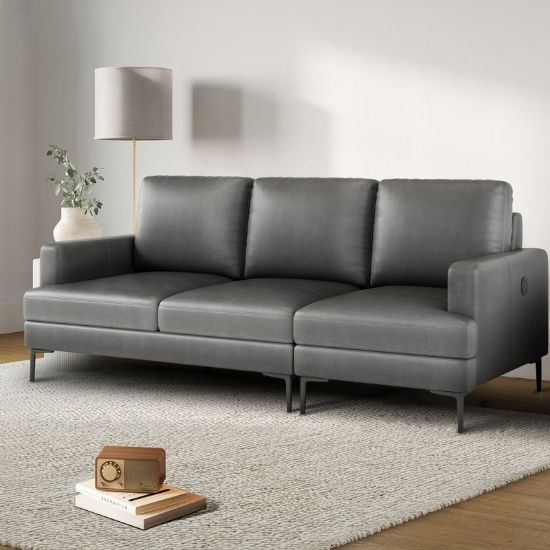 Novaro Sofa + Three-Seater Leather Sofa + liqana