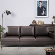Novaro Sofa + Three-Seater Leather Sofa + liqana