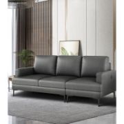 Novaro Sofa + Three-Seater Leather Sofa + liqana
