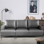Novaro Sofa + Three-Seater Leather Sofa + liqana