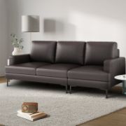 Novaro Sofa + Three-Seater Leather Sofa + liqana