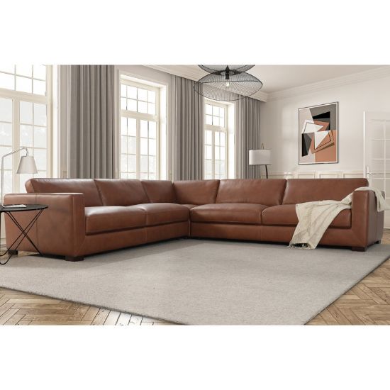 Lona Sofa + genuine leather sofa + liqana