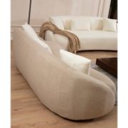Leen Sofa + cappuccino fabric sofa with wooden legs + liqana