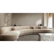 LussoCurve Set + Modular Velvet Curved Sectional Sofa + liqana