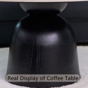 NoirStone Set + Living Room Sofa & Stone Coffee Table + liqana