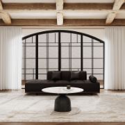 NoirStone Set + Living Room Sofa & Stone Coffee Table + liqana