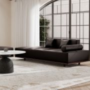 NoirStone Set + Living Room Sofa & Stone Coffee Table + liqana
