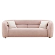 CocoonBouclé Sofa + Curved Bouclé Sofa with Solid Wood Frame + liqana