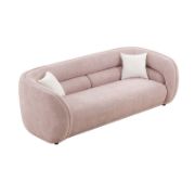 CocoonBouclé Sofa + Curved Bouclé Sofa with Solid Wood Frame + liqana