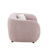 CocoonBouclé Sofa + Curved Bouclé Sofa with Solid Wood Frame + liqana