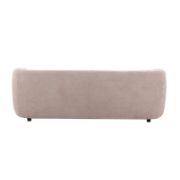 CocoonBouclé Sofa + Curved Bouclé Sofa with Solid Wood Frame + liqana