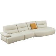 Oversized Modern Curved Sectional Sofa - 5-Seater