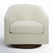 Ori Chair + luxury swivel barrel chair with full support + liqana