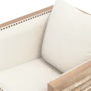 Talia Chair + upholstered solid wood chair with nailhead details + liqana