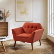 Alex Chair + mid-century angular armchair + liqana