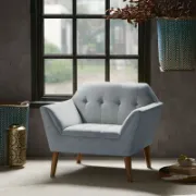 Alex Chair + mid-century angular armchair + liqana