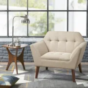 Alex Chair + mid-century angular armchair + liqana