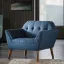 Alex Chair + mid-century angular armchair + liqana
