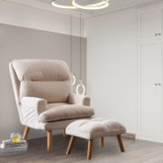 Elora Chair + chair with footrest + liqana