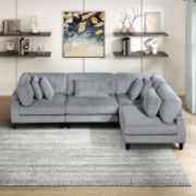 Milano Sofa + velvet sectional sofa + liqana