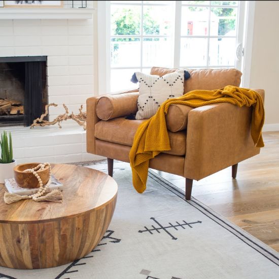 Luxor Armchair + Leather + liqana