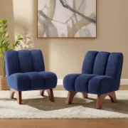 Sherpa Chair + Armless Lounge Chair + liqana