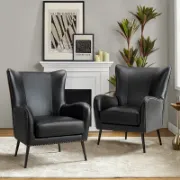 Mira Set  + Faux Leather Chairs + liqana