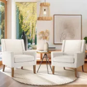 Lino Chair + Small Linen Accent Chair + liqana