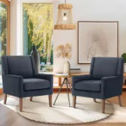 Lino Chair + Small Linen Accent Chair + liqana