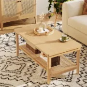 Sol Table + Wooden Coffee Table + liqana