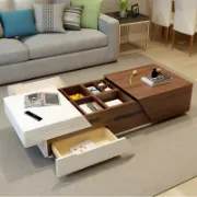 Via Table + Wooden Coffee Table + liqana