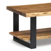 Acasia Table + natural wood coffee table + liqana