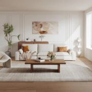 Najd Table + Rectangular Wooden Coffee Table + liqana