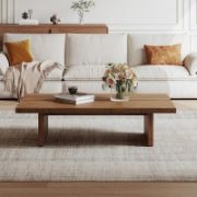 Najd Table + Rectangular Wooden Coffee Table + liqana