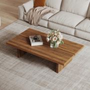 Najd Table + Rectangular Wooden Coffee Table + liqana