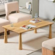 Carvona Table + Wooden Coffee Table + liqana