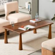 Carvona Table + Wooden Coffee Table + liqana