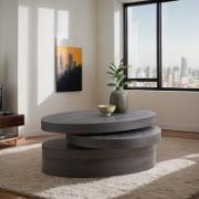 Velka Table + Rotating Oval Coffee Table + liqana